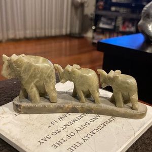 Stone elephant incense holder